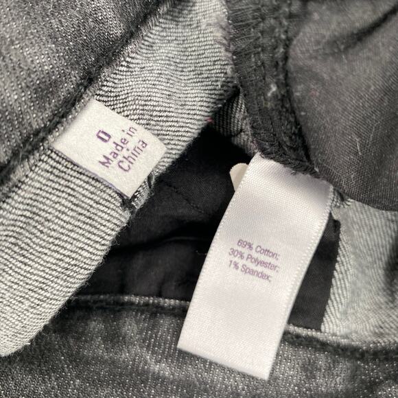 Jennifer Lopez Dark Wash Denim Skinny Jeans Gray Black Size 0 - Picture 6 of 9